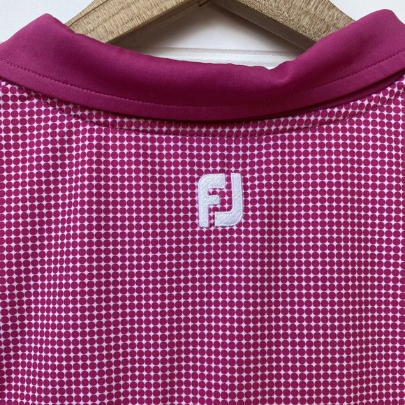 Footjoy Pink Fox Logo Golf Short Sleeve Polo Shirt | Size Medium - Picture 4 of 7